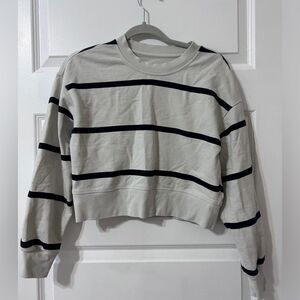 Lululemon Oversized Cropped Crew Striped